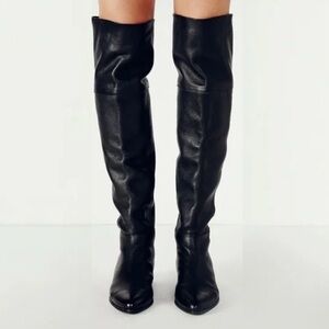 FREE PEOPLE x SEYCHELLES Grafton Genuine Leather Over the Knee Thigh High Boots
